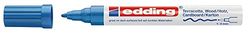 Edding 4040 Lakmarker met matte inkt - 1 marker - ronde punt 1-2 mm - blauw - voor schrijven en decoreren op ruwe, donkere of poreuze oppervlakken - ideaal voor terracotta, karton, hout