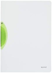 Leitz 41740145 - Carpetas con clip (A4, pinza lateral, 6 unidades), color verde