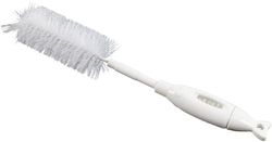Poupy - Brosse 2 en 1 pour Biberons, Nettoyage Rapide et Complet, Poils en Nylon Fin, Petite Brosse pour Tétine, Poignée Ergonomique, Couleurs Assorties