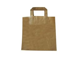 Carte Dozio - Shopper de Kraft con fondo cuadrado, color Habana, asa plana, 32 cm + 17 x 27, cf 250 unidades