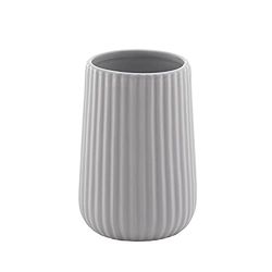 Gedy G-Marika Grey Bathroom Toothbrush Holder, Ceramic Toothbrush Holder, 2 Year Warranty, R&D Design, Measures 11.6 x 8 x 8 cm, 2 Year Warranty