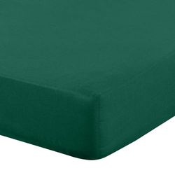 Eurofirany - Hoeslaken 180 x 200 cm, basic laken van katoen, hoeslaken met elastiek, duurzaam, voor dikke matrassen tot 30 cm diepe zak, vele kleuren, groen
