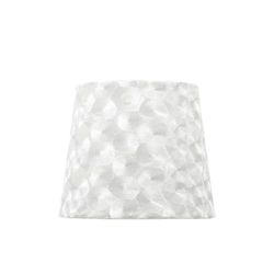 monkey ladder Abat-jour en tissu blanc nacre, dimensions de 15 x 8 x 12 cm, idéal pour les lampes, apporte élégance et douceur à la lumière