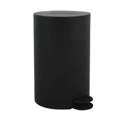 MSV, Poubelle à cosmétiques Modèle Osaki, 3 litres, Couvercle, Poubelle à Pédale pour Toilettes Salles de Bain, Compact, Petit Espace, avec Récipient intérieur Amovible, Noir