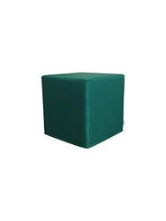 PanQube Modul 8-LG Pufa Verona 45 - Sgabello senza cuciture, 45 x 45 x 45 cm, colore: Verde chiaro