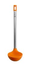 BRA, Talheres de cozinha em aço inox eficaz, nylon e silicone, laranja