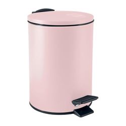 Spirella Papelera Adelar 3 litros (Acero Inoxidable, con Descenso automático y Cubo Interior, Cierre Suave), en Rosa Palo Mate