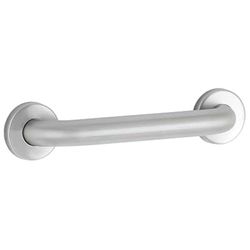 Bobrick 6806x36 304 Stainless Steel Straight Grab Bar with Concealed Mounting Snap Flange, Satin Finish, 1-1/2" Diameter x 36" Length