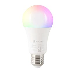 NGS GLEAM1027C - Lampadina LED Wi-Fi Bluetooth con Colori Regolabili RGB+W, Lampadina Intelligente 10W E-27 806LM, Controllo via APP/Alexa/Google Assistant [Classe di eficienza energetica A]