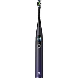 Oclean Cepillo de dientes eléctrico X Pro, Pantalla táctil inteligente, 84,000 Movimientos por minuto, 32 Niveles de intensidad, 3 Modos, Cargador 2 en 1, Sensor de presión, IPX7, Morado Oscuro