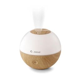 Jané Humidificador sónico com luz, adequado para essências, 2 velocidades, tátil, saída de vapor orientável, madeira
