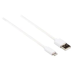 NEDIS Cavo USB Apple Lightning a 8 pin, connettore USB-A, nichelato, 3 m, rotondo, in PVC, bianco