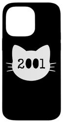 Cat Head Silhouette 2001 Funny Retro Case for iPhone 14 Pro Max