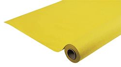 Disposable spun bound non-woven tablecloth - Roll 6 M long X 1.20 M wide - Tear-proof, water-repellent and wipe able material - yellow
