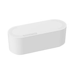 D-Line Cable Tidy Box, Hide and Conceal Extension Blocks and Electrical Cables, Fully Safety Tested Cable Management Solution, Made from Robust Electrically-Safe ABS Material - Small, White