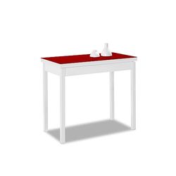 ASTIMESA Boek type keukentafel, rood, 80 x 40 cm tot 80 x 80 cm