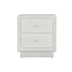 MESITA DE NOCHE MDF 48X36X53 RUGOSO BLANCO