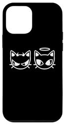 90s Y2K Angel and Devil Tomcat Cat Kitten Case for iPhone 12 mini