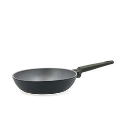 Quid Pyrex® Poêle en aluminium forgé 24 cm compatible vitrocéramique Convient à induction Poignées ou manche en bakélite Soft Touch