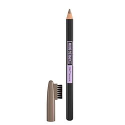 Maybelline New York Super Pigmented & Cuff Eyebrow Pencil - Coconut Oil Formula Tempered Tip & Comb - Express Brow Shaping Pencil - Shade 03 Soft Brown
