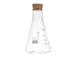 The bars Lab Flask, Glass, Cork Stopper, 250 ml, Made in Italy
