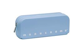 Pigna, Trousse en silicone souple, Pastel monochrome, 20x6x7.5 cm, Bleu doux, Emballé individuellement