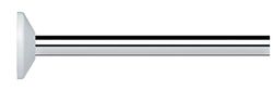 Spirella 10.10329 Kreta Universal Aluminium Chrome Universal Curved Shower Rod, Chrome Chrome 82x3x3 cm