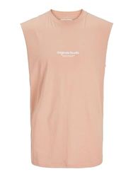 Jack & Jones JORVESTERBRO Sleeveless Tee SN, canyon sunset, M