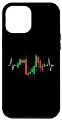 Custodia per iPhone 13 Pro Max Stock Trading Heartbeat Trader Pulse Line Candelieri ECG