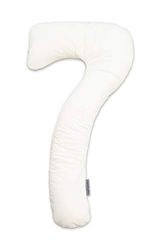 Theraline my7 vervangende hoes voor zijslaapkussen, overtrek van fijne bamboeviscose + biologisch katoen, Bamboo Collection, kleur: wolkenwit