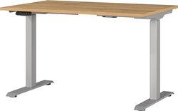 GERMANIA DIE MÖBELMACHER Escritorio 7907-638, en Grandson-Eiche-NB. /Plateado, el. Altura Regulable, 120 x 120 x 80 cm (Ancho x Alto x Profundidad)