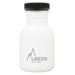 Laken unisex - zeer resistente roestvrijstalen fles voor volwassenen, 0,35 l, witte kleur