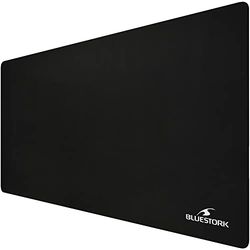 Bluestork - Alfombrilla de ratón para Gamer (tamaño Grande, Superficie optimizada de Alta precisión, Base Antideslizante de Goma, Alfombrilla de ratón, 900 x 450 x 3 mm, Color Negro