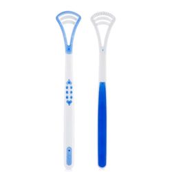 PARENCE.- Lot de 2 Grattes-Langue 3 Phases – Grattoirs à Langue Hygiénique 18 cm | Élimine la Mauvaise Haleine | Nettoyage Buccal Complet - 2 Pièces