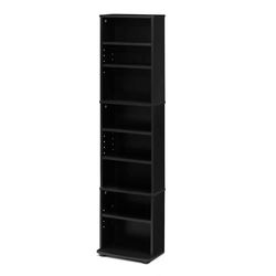 Furinno JAYA Tour de Stockage Multimédia à 7 Niveaux, Faible Encombrement, Expresso