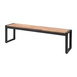 Bolero Banc en Acier & Bois d'Acacia - Lot de 2