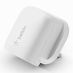 Belkin 20W USB Type C Power Delivery wall charger, fast charger plug with certified USB-C PD 3.1 PPS and compact design travel charger for iPhone 15, 14, Samsung Galaxy S23, S22, iPad, Pixel and more