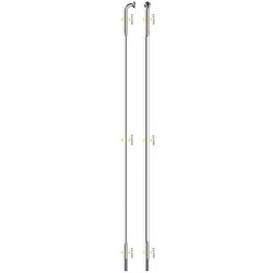 Sapim CX-Ray Aero J-Bend ekrar, Silver, 282 mm