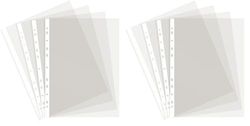 Grafoplás | Bolsa 25 Fundas Transparentes Polipropileno A4| Galga Estándar | Piel Naranja | Lomo Reforzado con 11 Taladros | Perfectas para Archivar Documentos de Papel en Archivadores (Paquete de 2)