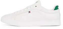 TOMMY HILFIGER Baskets Homme Icon en Cuir, Blanc (Ecru), 42