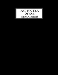 Agenda 2024 Semainier: agenda 2024 professionnel grand format A4 avec calendrier mensuel | 1 Semaine sur 2 Pages ,12 mois , Planificateur hebdomadaire a4