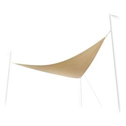 Avilia Rideau Triangulaire Ombrage Beige 4 x 4 x 4 m avec Protection UV 50 + – Voile de Soleil idéal pour Camping, Jardin, terrasse et Balcon avec Tissu Respirant en Polyester et Facile à Monter