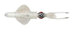 Savage Gear Swim Squid RTF - Señuelo de Pesca de Altura para Depredadores de Agua Salada - Imitación Realista de Calamar con acción natatoria Natural y Aroma, Blanca Brillante 18 cm