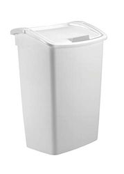 Rubbermaid Dual-Action Swing Lid Trash Can for Home, Kitchen, and Bathroom Garbage, Other, White, 45-Quart