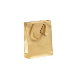 Clairefontaine 212896Cpack - Un lot de 5 Sacs Cadeaux Premium - Format Moyen - 17x6x22 cm - 170g - Motif : Uni Or - Idéal pour : Livre de Poche, Boite De Jeu, Parfum