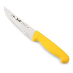 Arcos Serie 2900 - Coltello Cucina - Lama Acciaio Inossidabile Nitrum 150 mm - Manico Polipropilene Colore Giallo