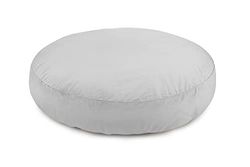 OLIFANT TOYS CANDY Vloerkussens, pluche comfortabele zitkussens, voor slaapkamer, woonkamer, kinderkamer, unieke decoratie, zachte knuffelkussens, velours, 1 x Ø 90 cm, grijs