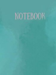 A basic notebook : It is designed with a dark green cover with a graphic pattern and light pink letters.: 8.25x11" 150 pages