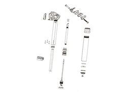 Sram, RockShox Reverb AXS A1 Post Clamp Kit Unisex adulto, nero-nero, Einheitsgröße