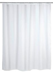 WENKO Rideau de Douche Blanc - imperméable à l'eau, Polyéthylène, 180 x 200 cm, Blanc